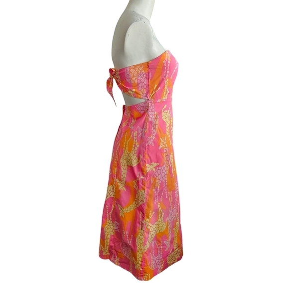 Lilly Pulitzer Strapless Franco Style Bella Giraffe Shift Dress Size 2 EUC‎ - Picture 3 of 8